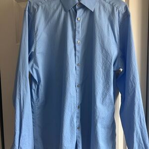 Calvin Klein Light Blue Long-Sleeve Dress Shirt